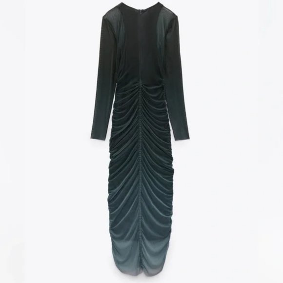 ZARA PRINTED TULLE DRESS - Picture 5 of 6